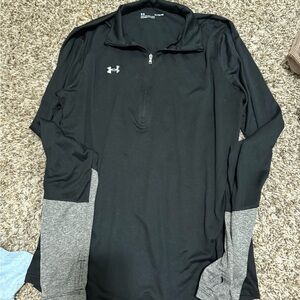 Under Armour Black and Gray Long Sleeve Top